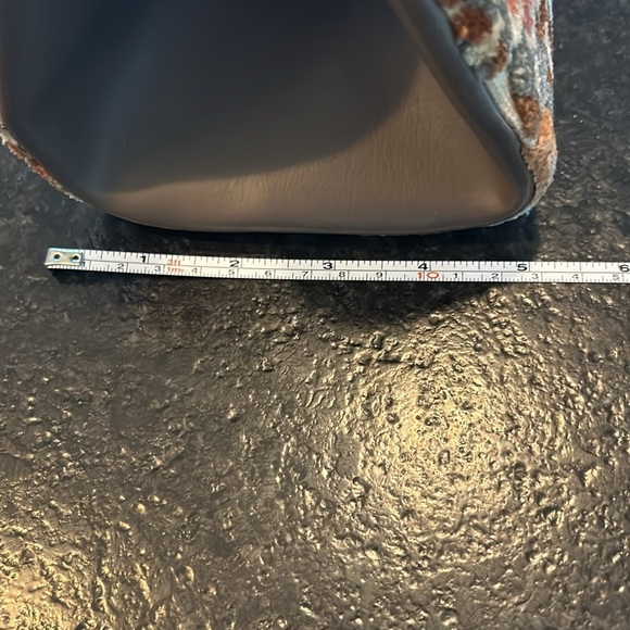 Graceline vintage chenille bag fall colors leather handle fully lined kiss lock - Picture 13 of 17